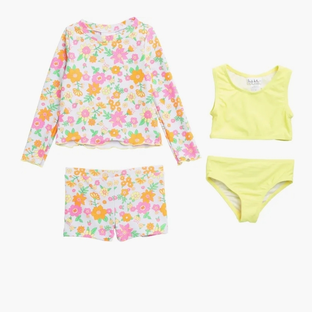 Nicole Miller 4 Pc Swim Set, Size 10